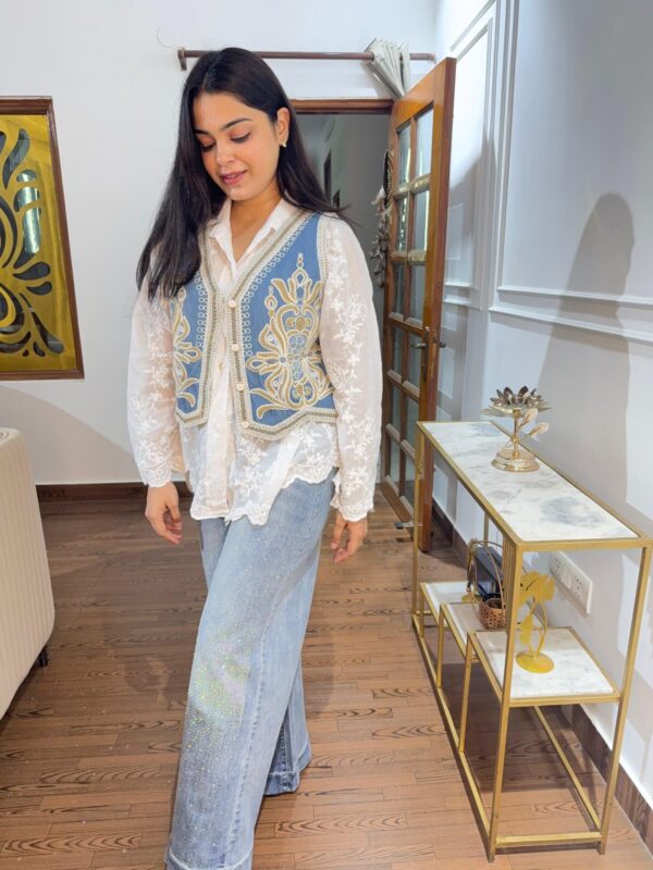 Denim 2-piece shirt - Image 5