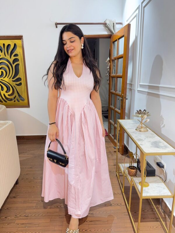 Ghingham halter neck dress - Image 2