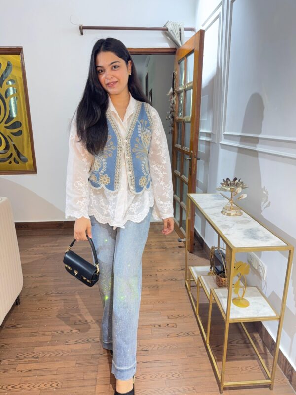 Denim 2-piece shirt - Image 2