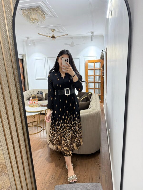 Belted power net dress - Image 14
