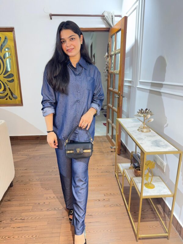 Embellished cotton denim set - Image 4