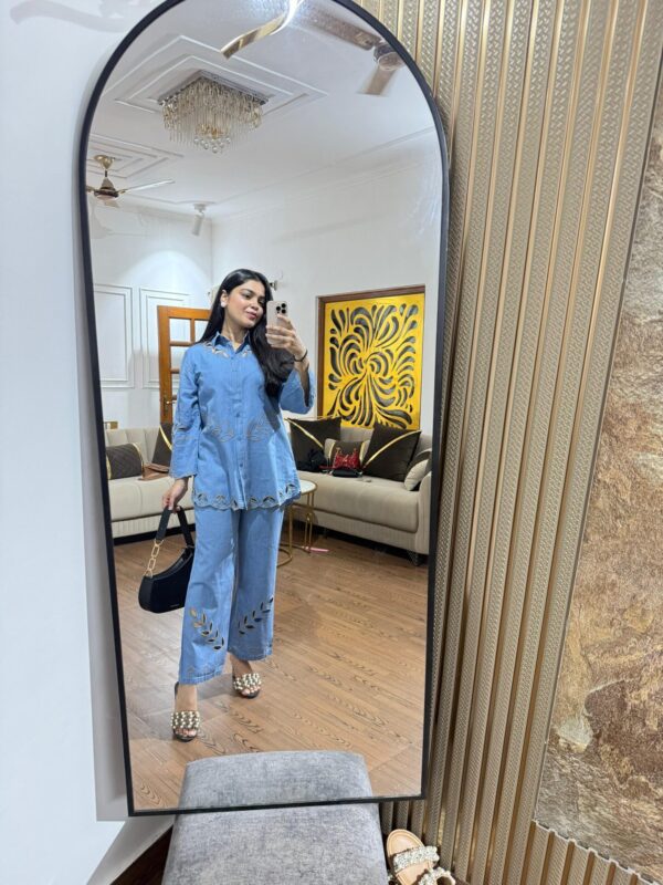 Denim cutwork set - Image 6