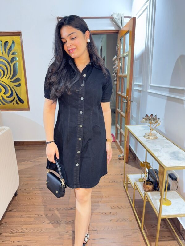 Stretch denim dress - Image 2