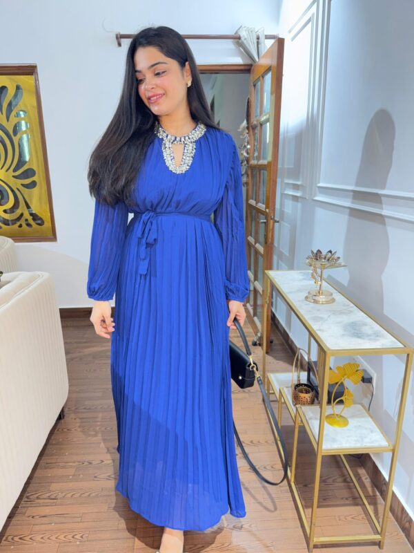 Embellished pleated dress - Image 3