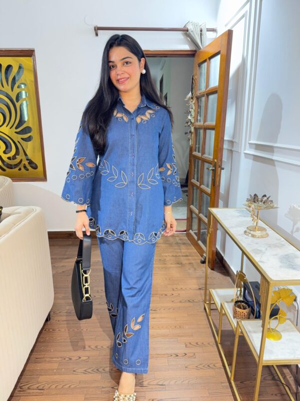 Denim cutwork set - Image 5