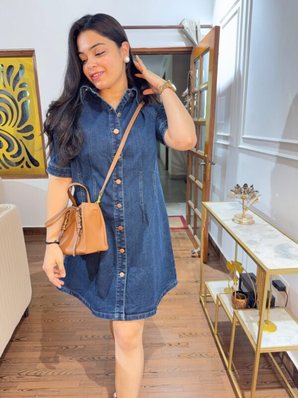 Stretch denim dress - Image 3