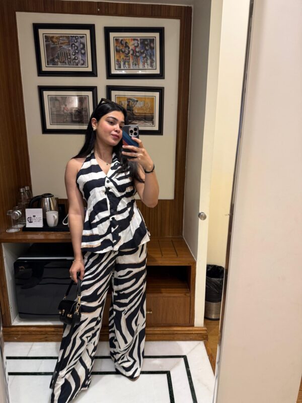 Zebra print halter coord