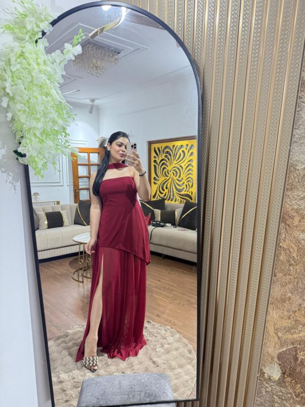 Tube net 2-piece dress