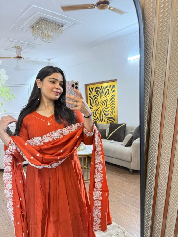 Pleated anarkali - Image 5