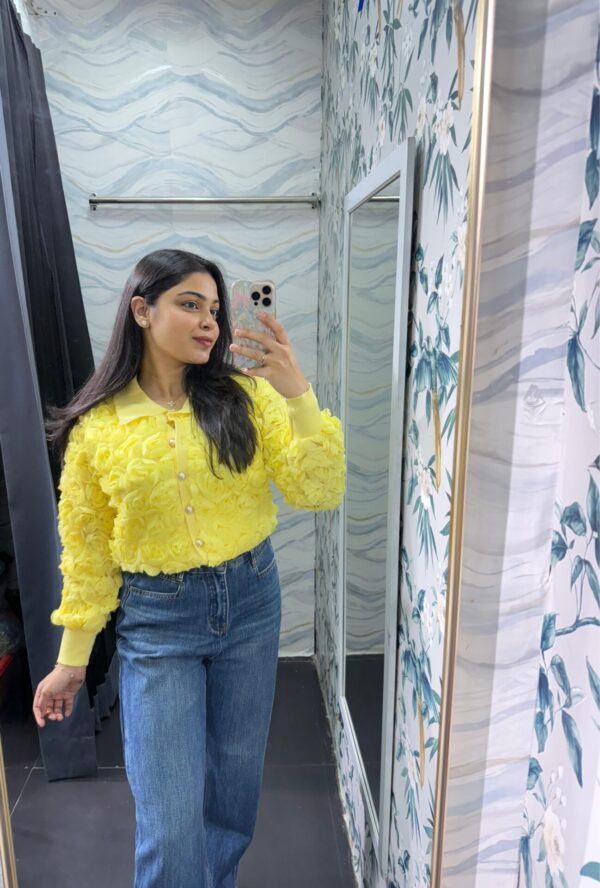 Floral appliqué cardigan - Image 3