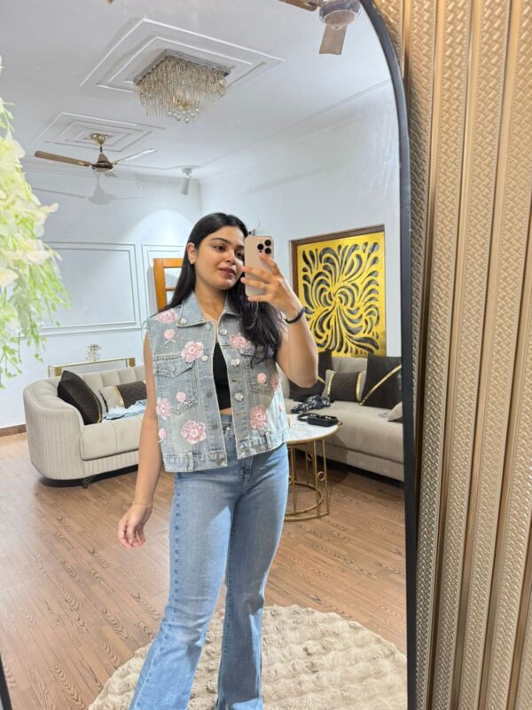 Embellished denim jacket - Image 2