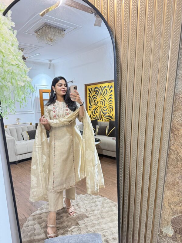 Cotton silk blend suit