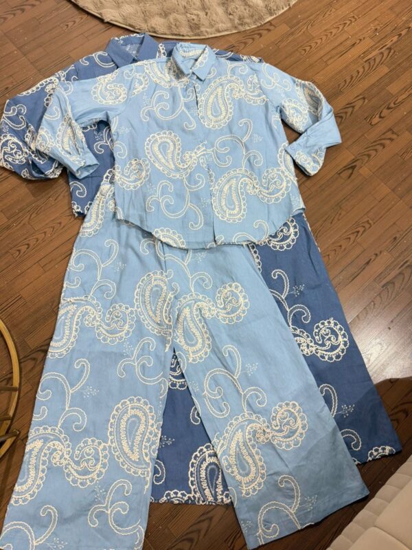 Paisley embroidered denim coord set - Image 9