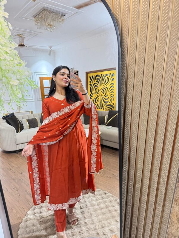 Pleated anarkali