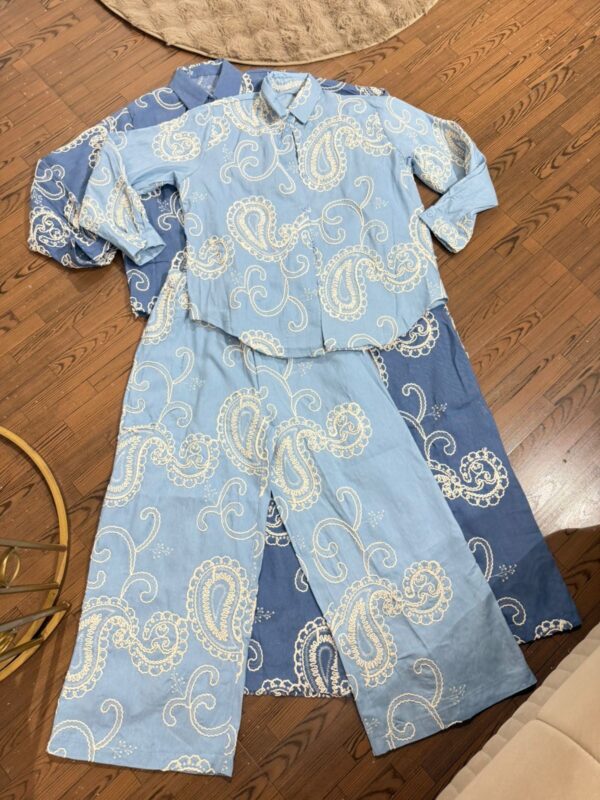 Paisley embroidered denim coord set - Image 8