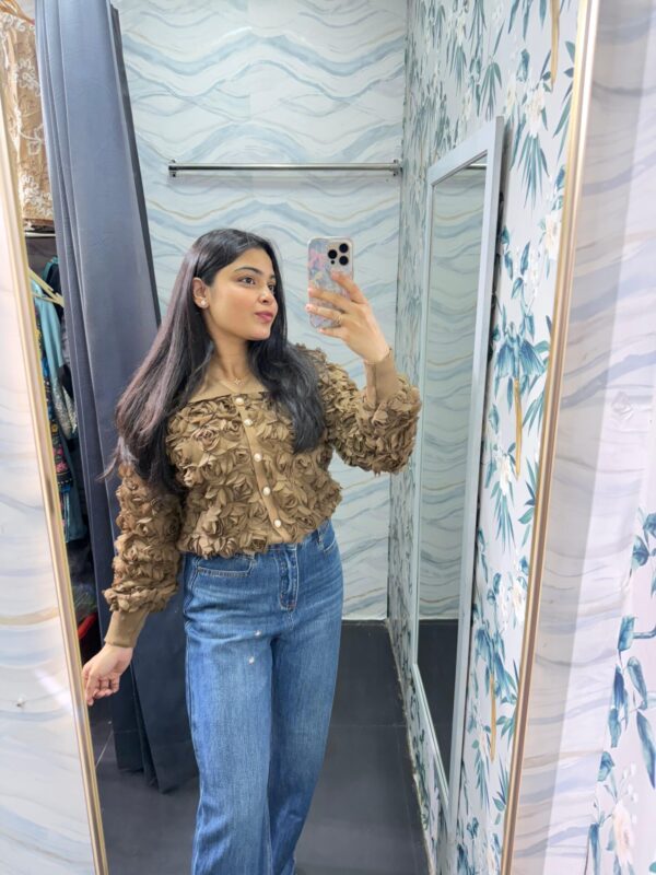 Floral appliqué cardigan - Image 2