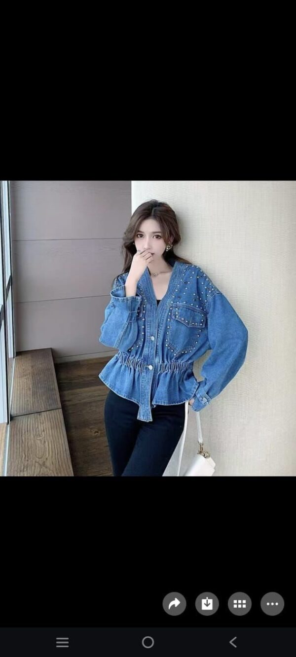 Denim studded vest jacket - Image 5