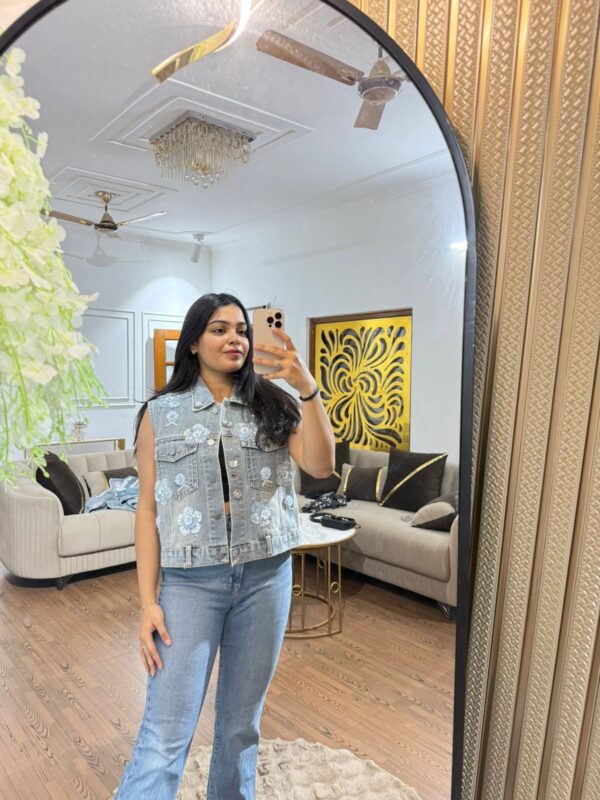Embellished denim jacket - Image 5