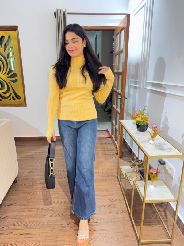 Mock neck ribbed sweater - Image 14