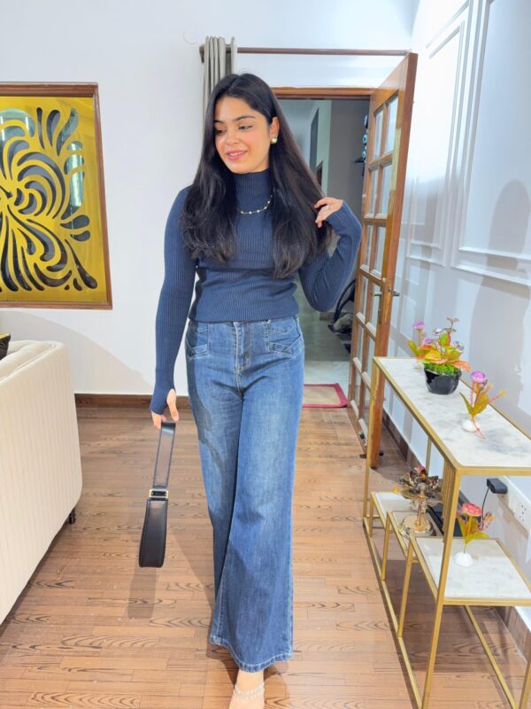Mock neck ribbed sweater - Image 13