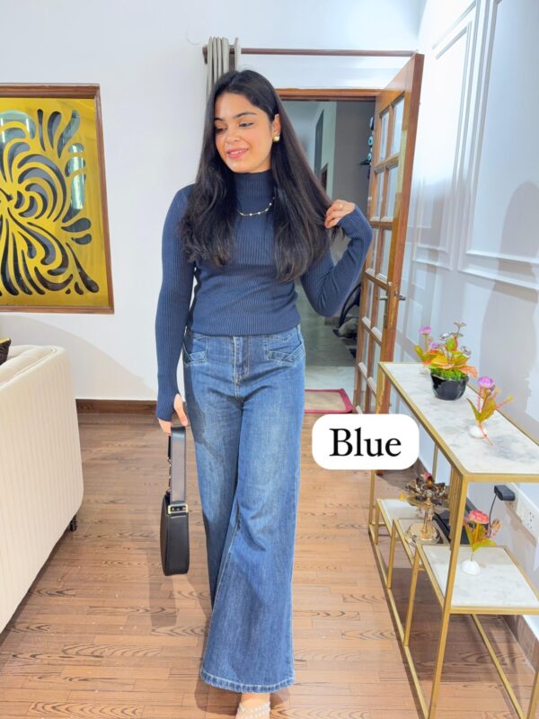 Mock neck ribbed sweater - Image 12