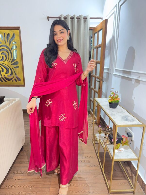 Rani pink embellished suit - Image 4