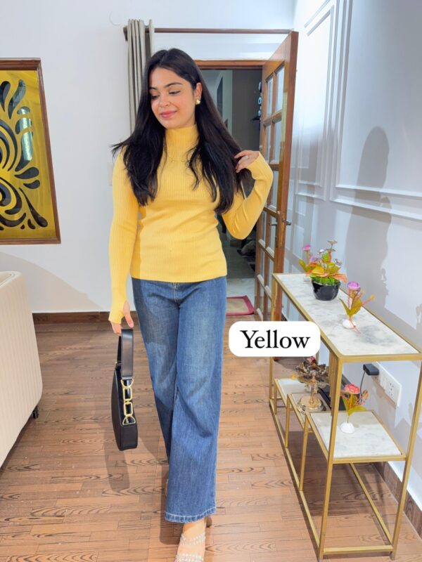 Mock neck ribbed sweater - Image 11