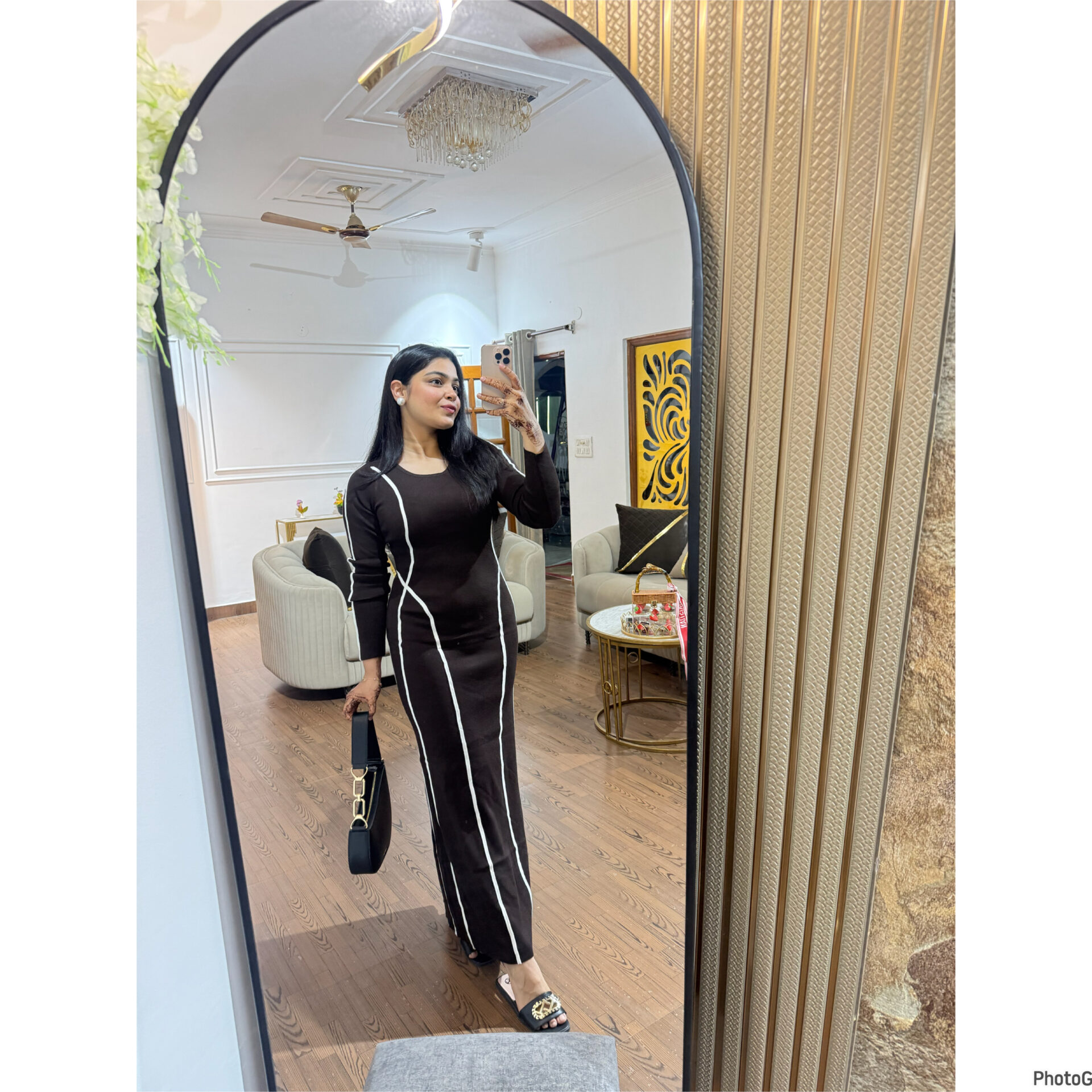 Daisy striped knitted dress - Image 6