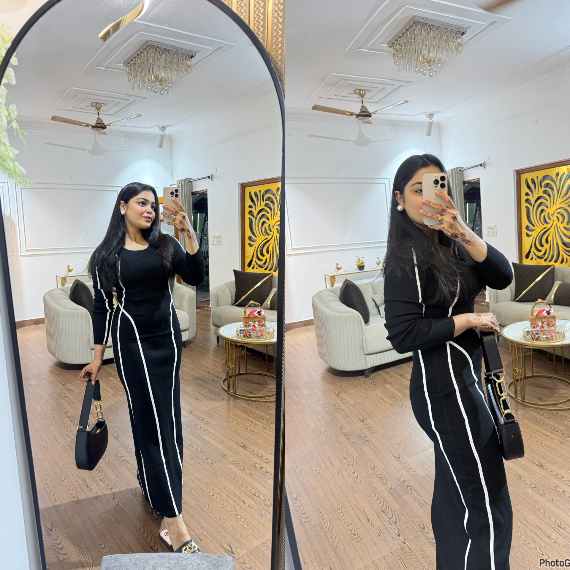 Daisy striped knitted dress - Image 5