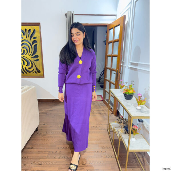 Siri buttoned winter knit coord - Image 3