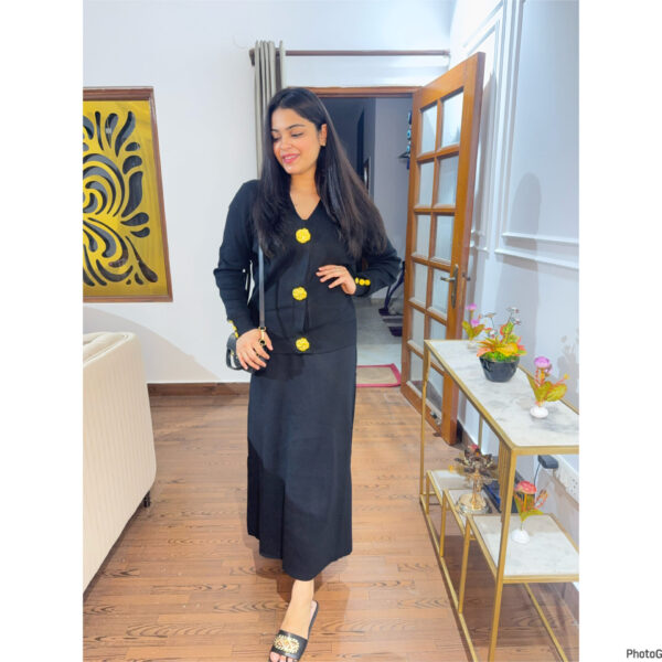Siri buttoned winter knit coord