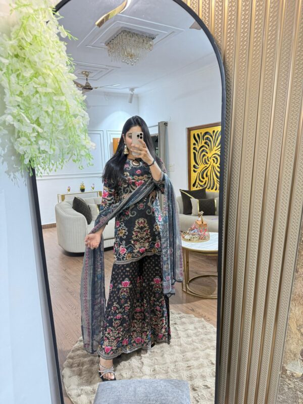 Stone embellished sharara set