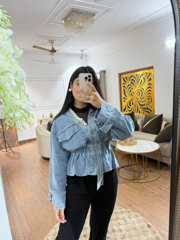 Pearl denim jacket - Image 2