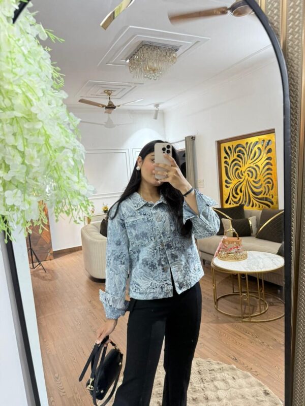 Sequin embellished denim jacket - Image 2