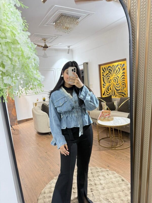 Pearl denim jacket - Image 3