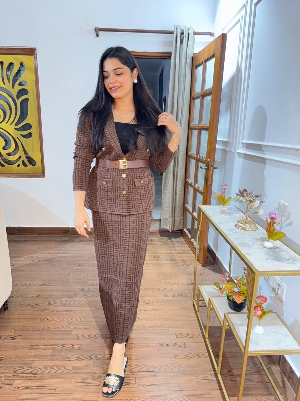 Mira winter skirt coord set