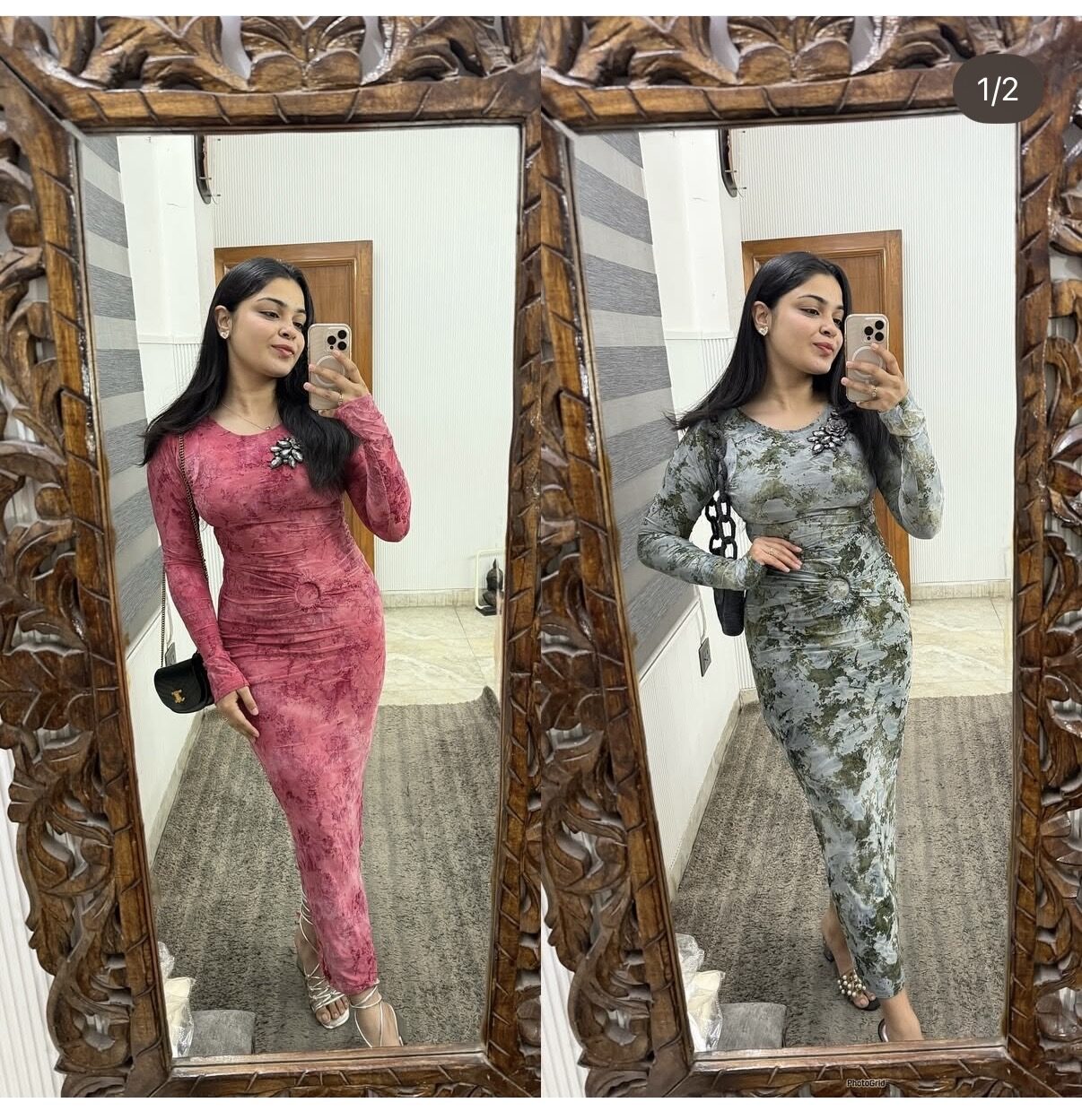 Velvet embellished dress - Image 2