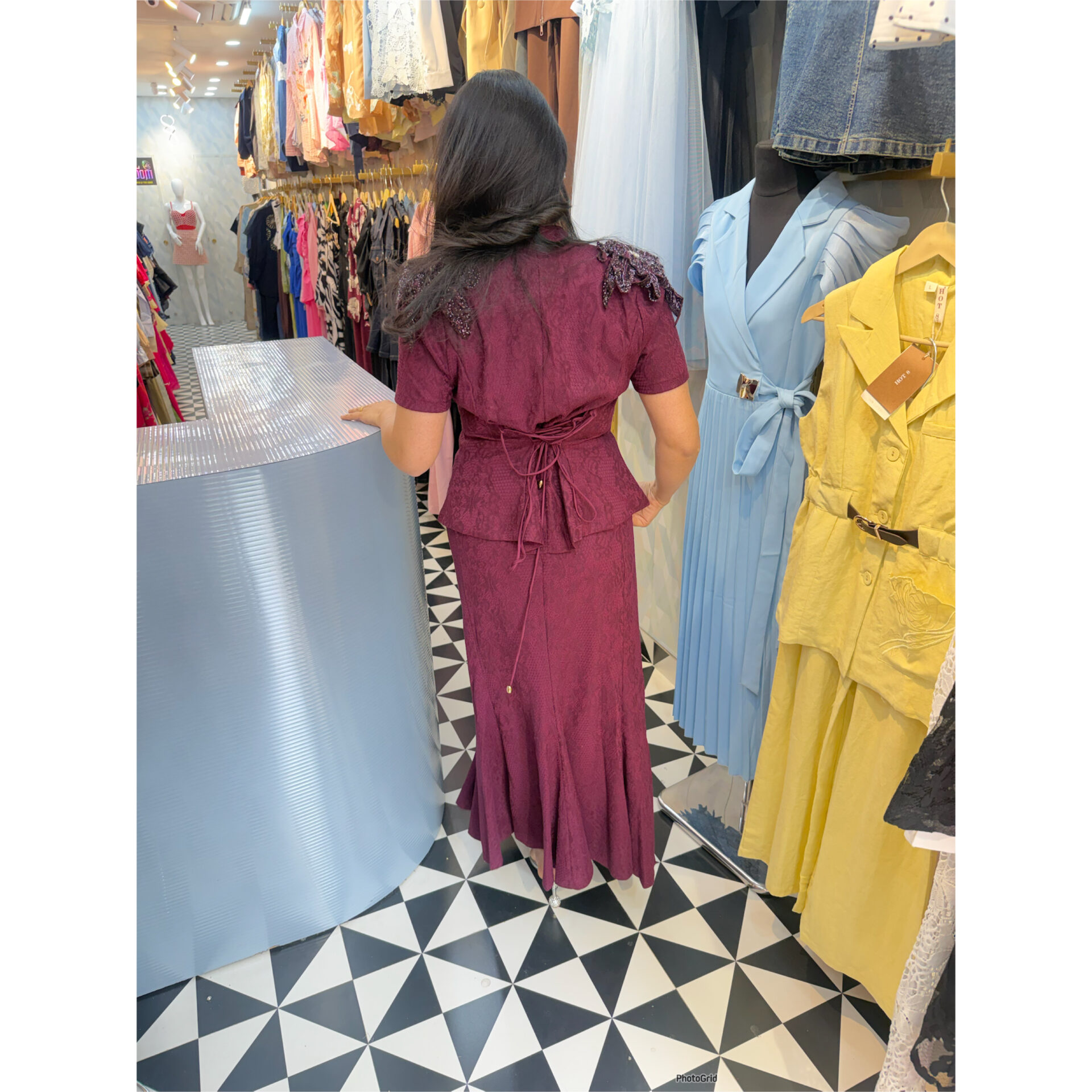 Raha fish cut skirt set - Image 2