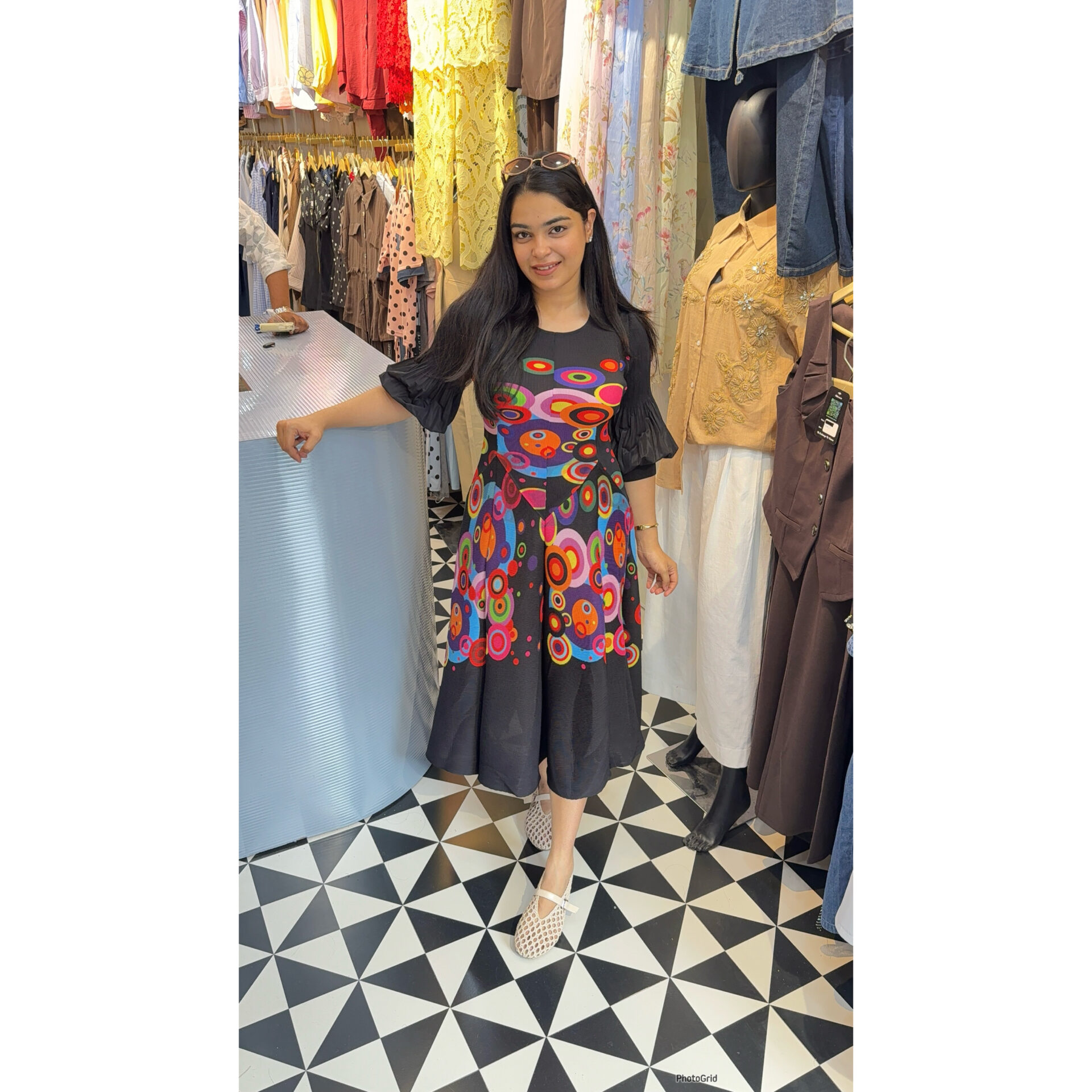 Wrinkle bouncy dress