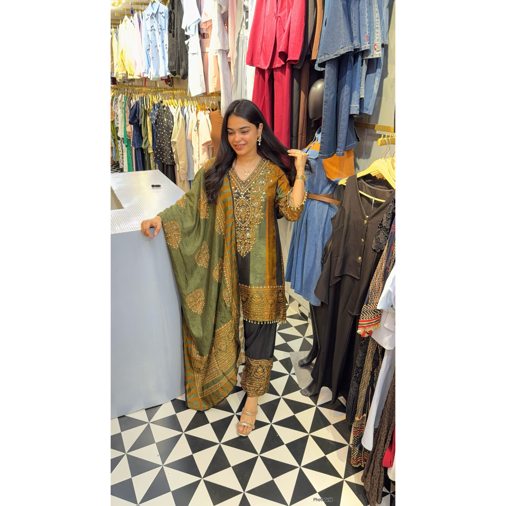 Meherani embellished farshi suit